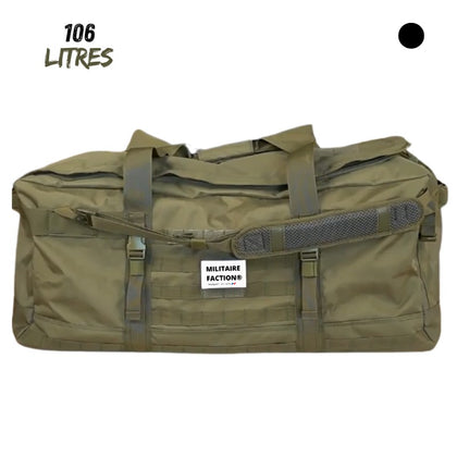 Sac TAP Militaire – Oxford 1000D, MOLLE – 106L | Pour Transport, mission et outdoor – OD Green – vue 1