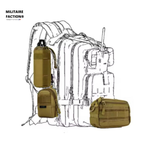 Pochette MOLLE – EDC – Nylon, Multi-compartiments | Pour Airsoft et outdoor – ACU – vue 4
