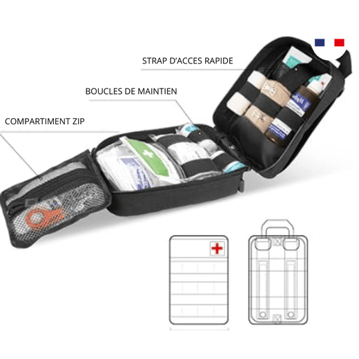 Trousse de Secours Tactique – Nylon 600D, MOLLE – Imperméable | Pour EDC, airsoft et outdoor – vue 4
