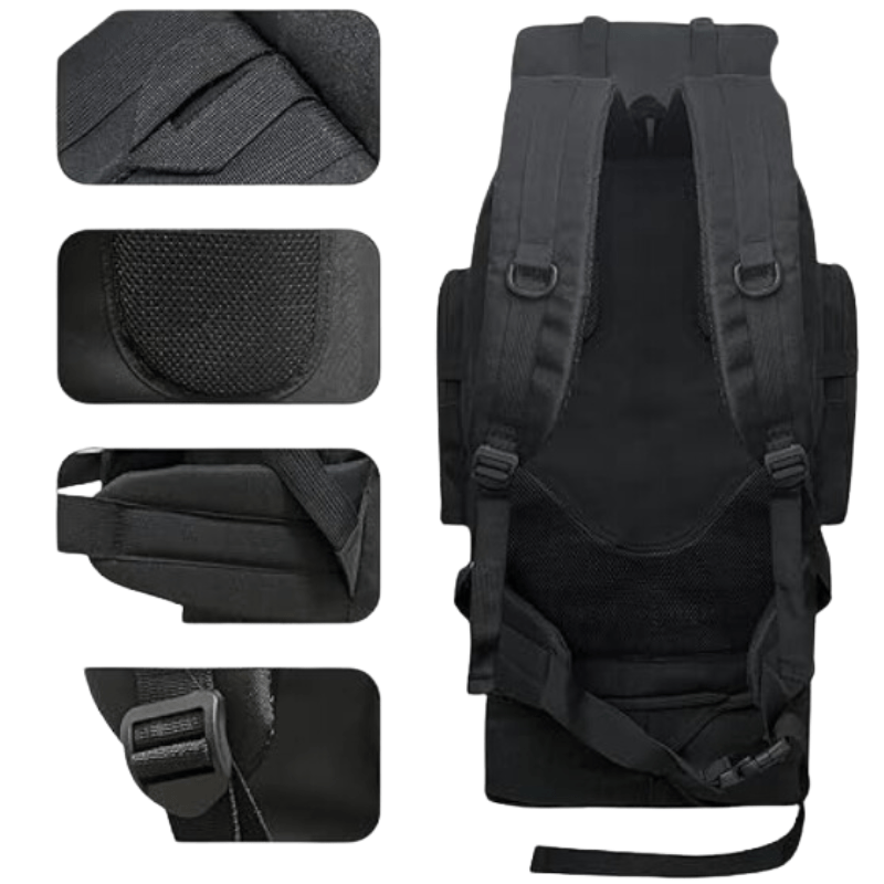 Sac De Couchage MFH, Modèle Militaire, Pour Camping Et Voyage – Confortable Et Résistant, Couleur Noire