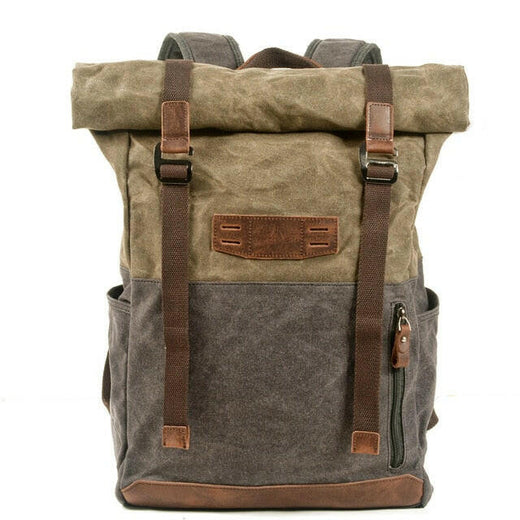 Sac à Dos Armée Suisse – Compartiment PC – 35L, Toile | Pour Randonnée, EDC et outdoor – Gris - Marron – vue 1