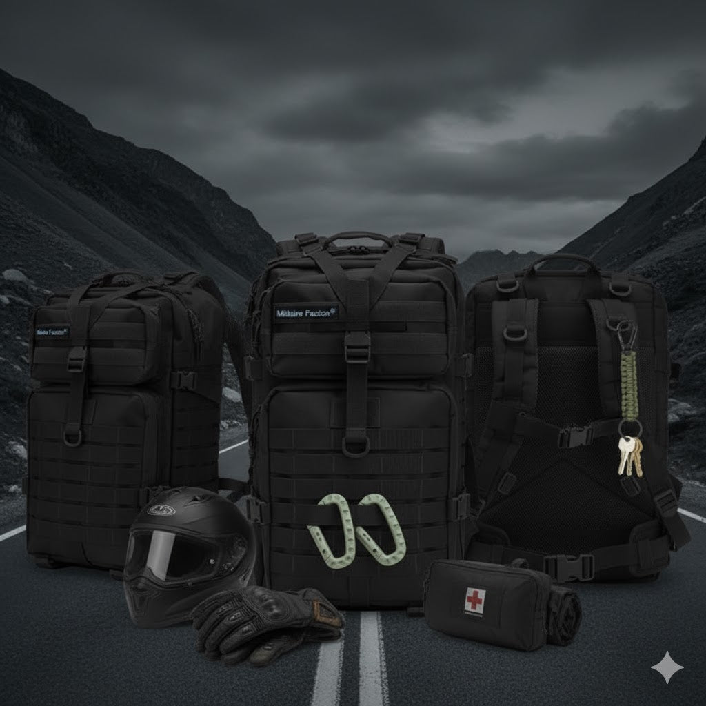 Sac à Dos Moto Tactique | Stabilité & Confort Rider - Militaire Faction