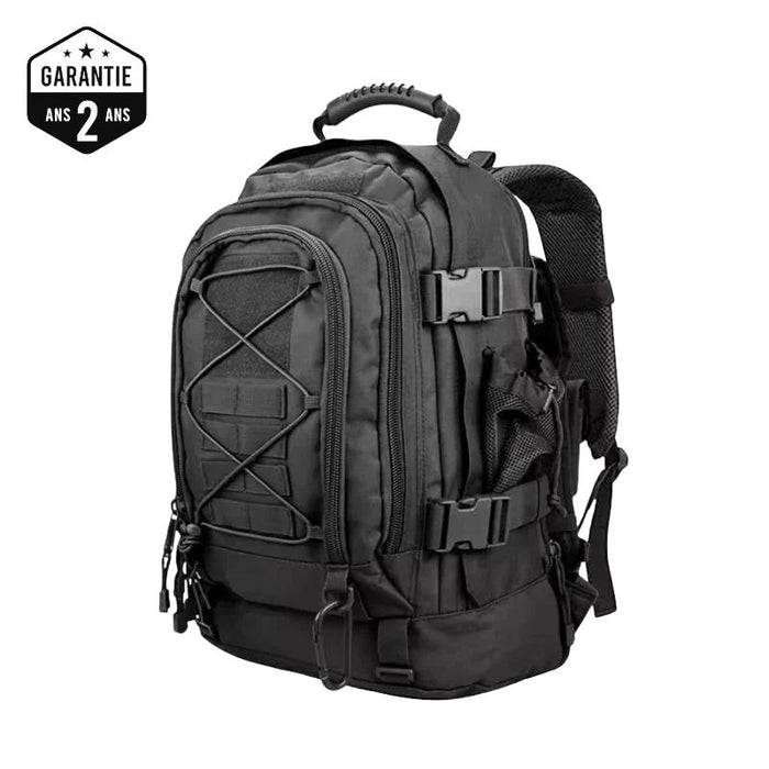 Sac à Dos Tactique 60L "Expédition" – Nylon 900D & Garantie 2 Ans – Poche d’hydratation | Pour Randonnée, EDC et outdoor – BLK ( Nor ) – vue 1