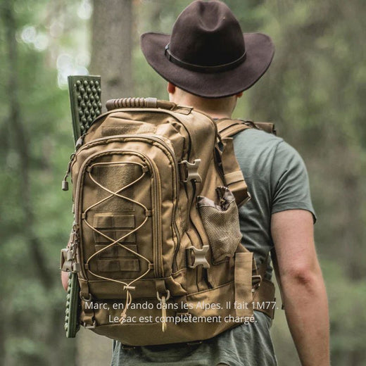 Sac à Dos Tactique 60L "Expédition" – Nylon 900D & Garantie 2 Ans – Poche d’hydratation | Pour Randonnée, EDC et outdoor – OD Green – vue 3