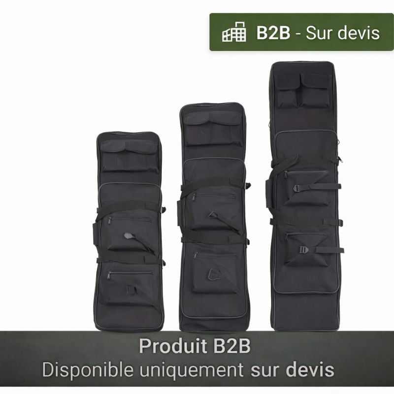 Gamme de housses de transport tactiques noires multi-poches - Matériel de protection pro B2B sur devis