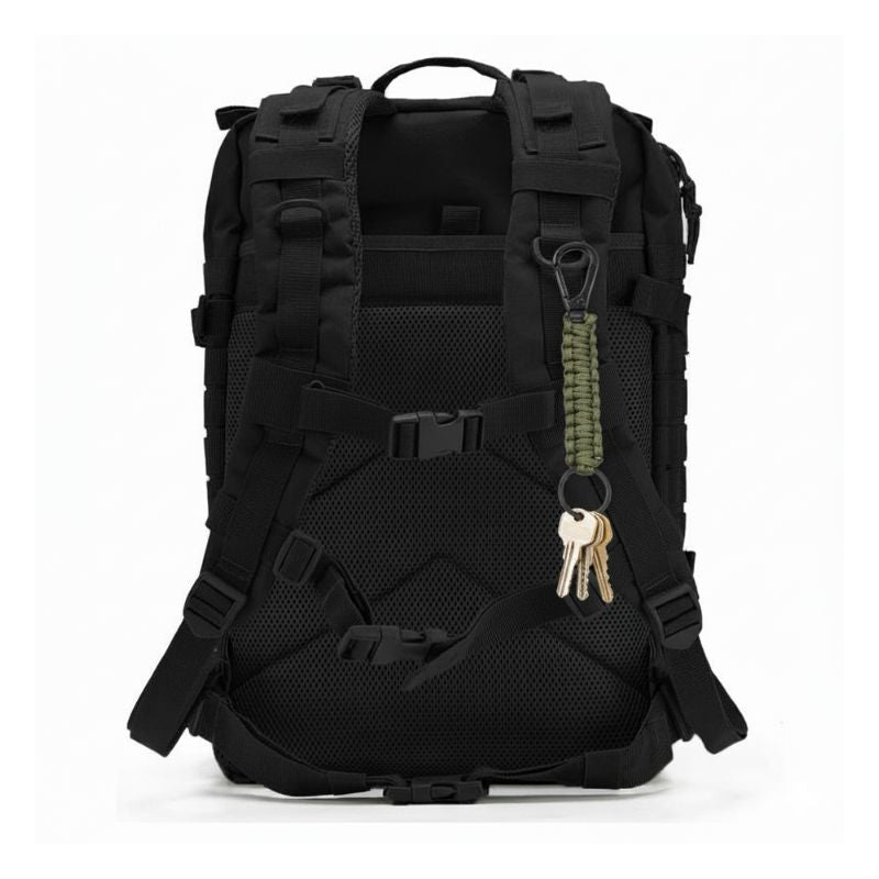 Sac à dos militaire avec dos respirant en mesh 3D et porte-clé survie en paracorde offert Militaire Faction