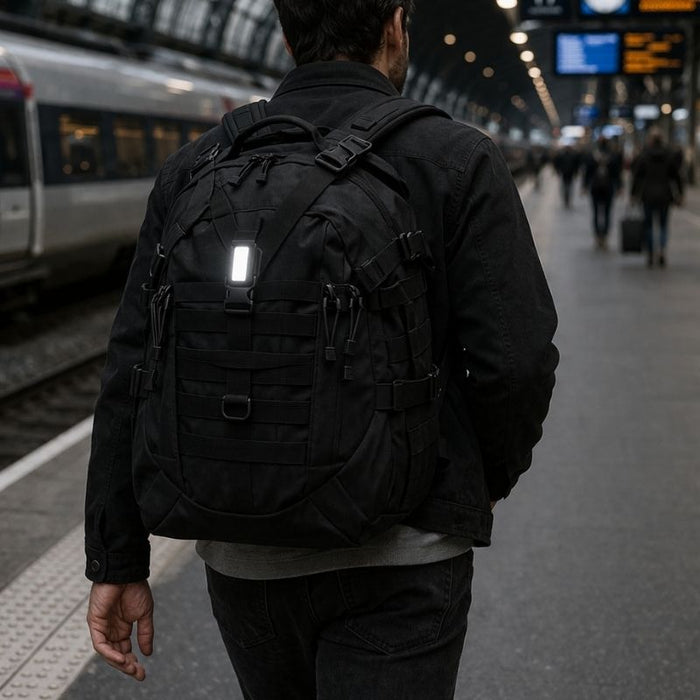 Sac à Dos Militaire Noir OPEX 40L – Nylon 900D, MOLLE – Réfléchissant, Respirant | Pour Randonnée, EDC et outdoor – Tan – vue 2