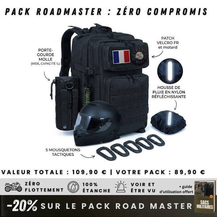 Pack MF ROAD-MASTER – 900D, MOLLE – 50L, Imperméable | Pour Randonnée, EDC et outdoor – vue 1