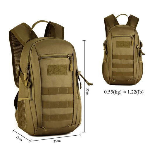 Sac à Dos Tactique 10L – MOLLE, Imperméable – Nylon | Pour Randonnée, EDC et outdoor – vue 3