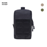 Pochette tactique noir intense avec logo Militaire Faction et options de couleurs visibles