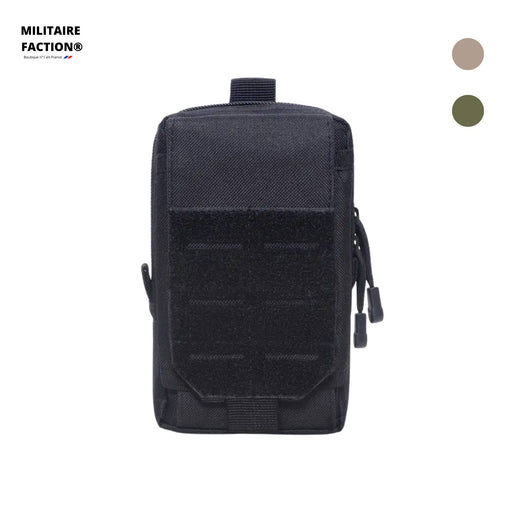 Pochette Tactique MOLLE Compacte – Nylon 1000D, EDC – 17x10x5 cm, Imperméable | Pour Airsoft et outdoor – BLK ( Noir ) – vue 1