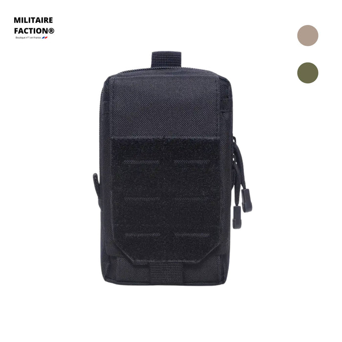 Pochette Tactique MOLLE Compacte – Nylon 1000D, EDC – 17x10x5 cm, Imperméable | Pour Airsoft et outdoor – BLK ( Noir ) – vue 1