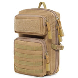 Pochette MOLLE tactique coloris coyote/sable avec zips double sens et boucle latérale