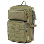 Pochette MOLLE vert olive (OD) en nylon 600D – poches multiples et zips renforcés