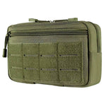 Pochette EDC MOLLE verte résistante avec fermeture éclair robuste