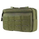 Pochette EDC MOLLE verte résistante avec fermeture éclair robuste