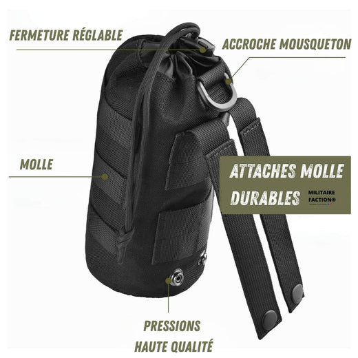 Porte-Bouteille MOLLE Tactique – Hydratation MOLLE Outdoor – 1L, Nylon | Pour Randonnée et camping – vue 4