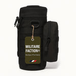 Porte-gourde MOLLE noir avec pochette latérale zippée
