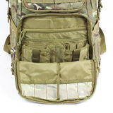Sac à Dos Militaire EDC Golf Fox 45L - compartiment avant bas - 6 sous compartiments différents. 