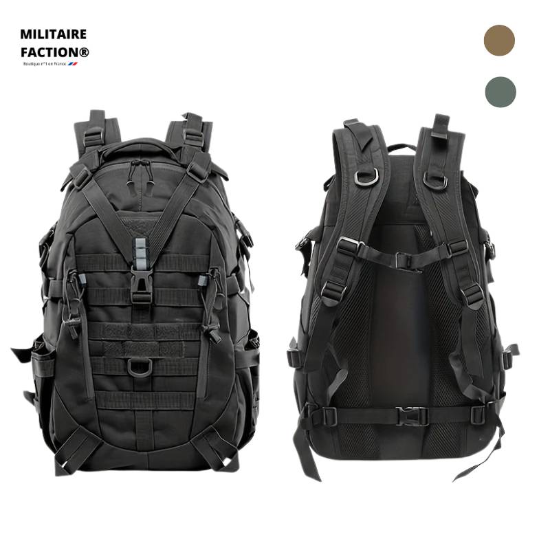 Sac à Dos Militaire Noir OPEX 40L - Modèle BLK