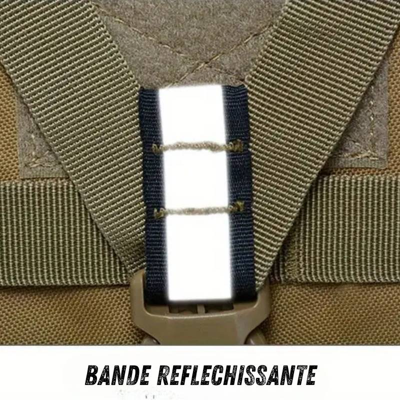 Sac à Dos Militaire OPEX 40L dispositif sécurité - bande réfléchissante pour la nuit intégrée