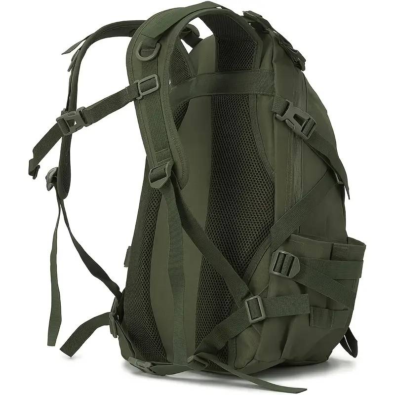 Sac à Dos Militaire OPEX camouflage OD Green vue de dos - sangles ergonomiques larges et épaisses en mesh. 