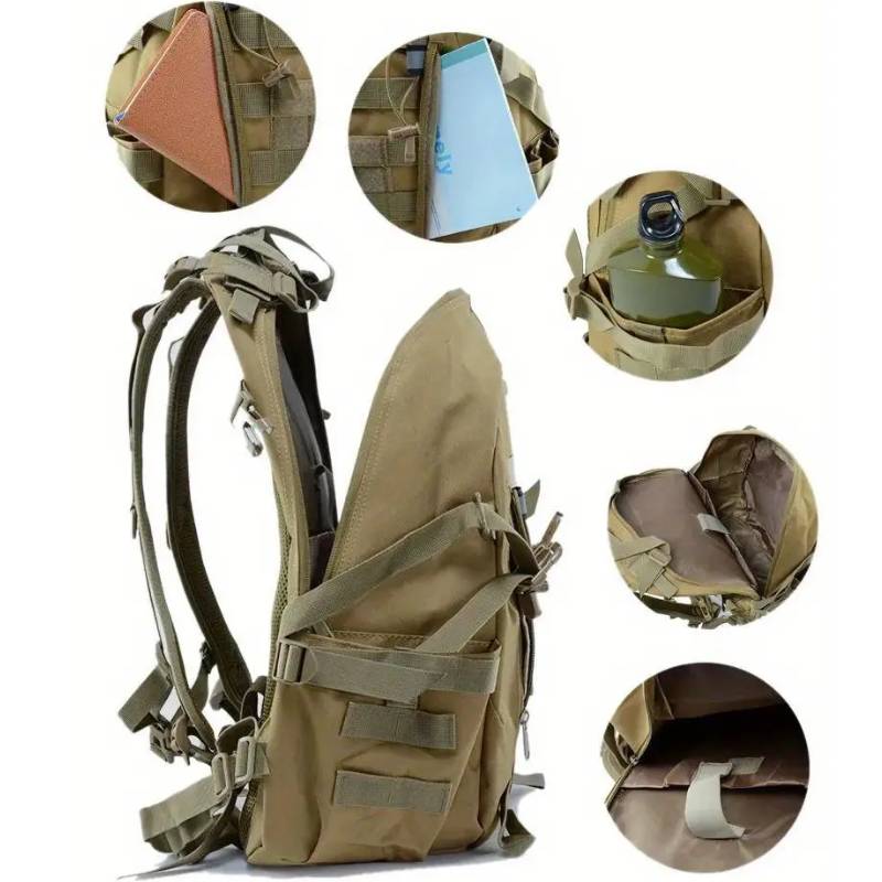 Sac à Dos Militaire OPEX multi compartiments - poche à partition pour ordinateur - poches latérales pour gourdes etc.