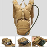 Sac à Dos Militaire Tactique 15L - modèle tan - spécifications - deux compartiments principaux - un compartiment pour flasque