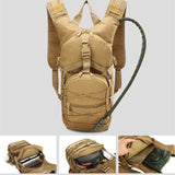 Sac à Dos Militaire Tactique 15L - modèle tan - spécifications - deux compartiments principaux - un compartiment pour flasque