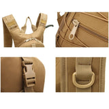 Sac à Dos Militaire Tactique 15L - spécifications - zips et boucles renforcées
