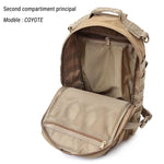 Second compartiment principal. Deux pochette à zip. Partition pour ordinateur portable.
