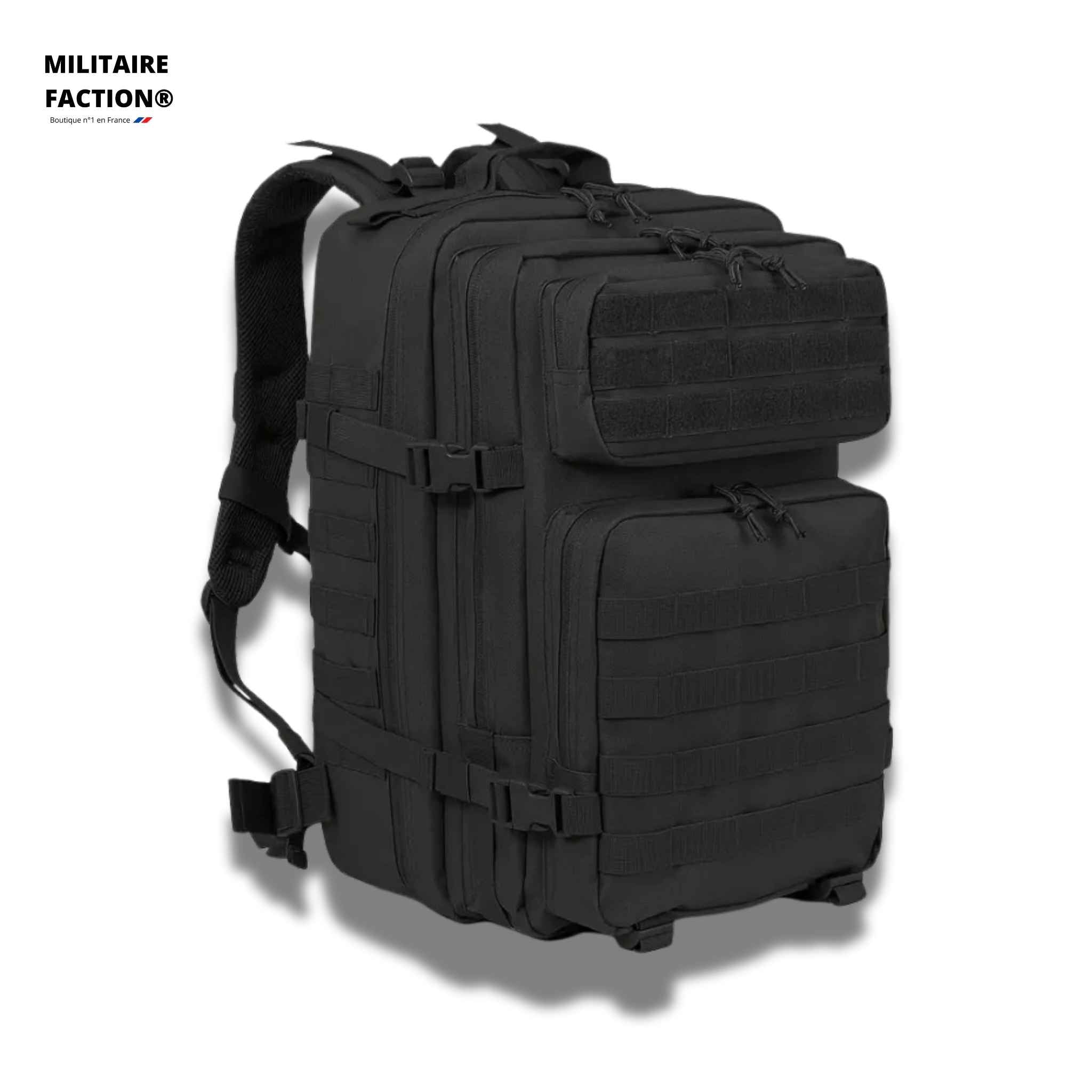 Sac à Dos 50l Militaire Noir