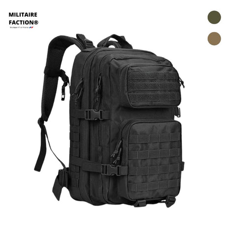 Sac à Dos 50l militaire modèle noir - De la marque française Militaire Faction