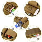 Sac banane tactique détails - Porte carte, porte téléphone, porte gourde etc.