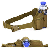 Sac banane tactique vue de profil - bandoulière réglable, boucles à pression.