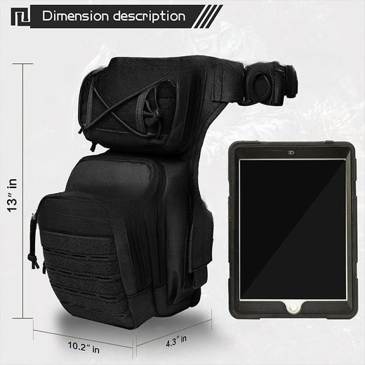 Sac de cuisse Tactique – MOLLE, EDC – 5L, Nylon | Pour Airsoft et outdoor – vue 4
