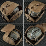  Housse casque airsoft vue de côté avec zip ouvert