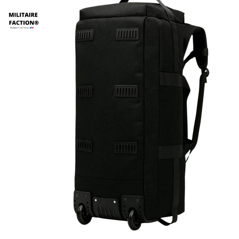 Sac de voyage militaire à roulettes avec picots de support anti dérapent 