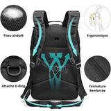 Sac à dos 50l militaire vue de dos - Bretelles ergonomiques - Dos rembourré en mesh alvéolé.