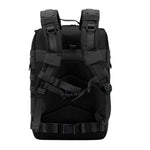 Sac à dos militaire 50l vue de dos- Dos rembourré en mousse alvéolée  - Sangles d'épaules larges et épaisses - Ligne d'épaule dos ergonomique - Ceinture ventrale et thoracique.