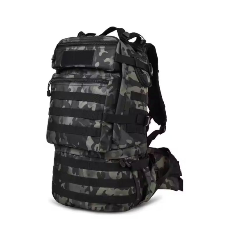 Sac à dos tactique 50L en version Black CP – camouflage style MultiCam