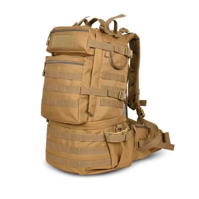 Sac à dos tactique 50L vue de face avec système MOLLE