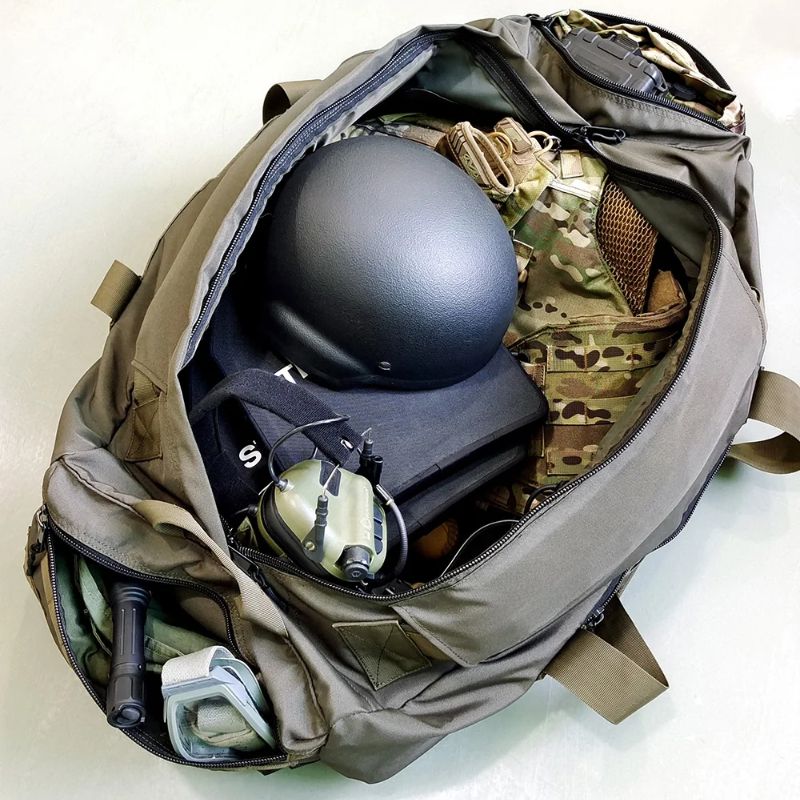 Sac de Transport Militaire – MOLLE – 80 x 32 x 30 cm, Polyester | Pour Voyage – BLK – vue 2