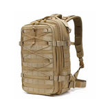 Sac militaire couleur sable avec système MOLLE et bretelles rembourrées, idéal pour randonnée et missions