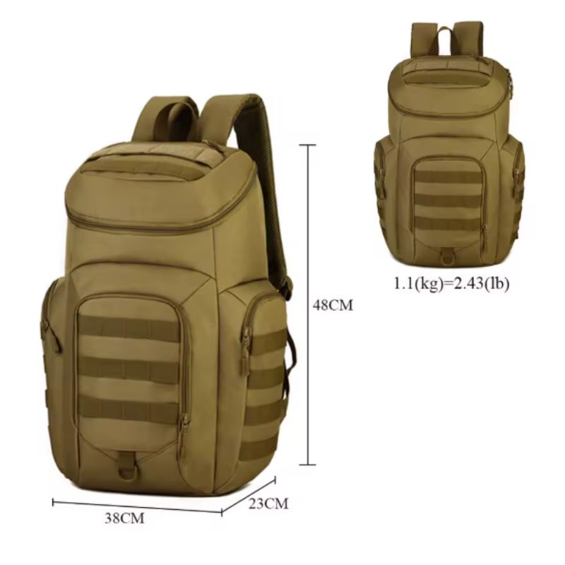 Sac à dos tactique 45l - 48x23x38. 1.1 kg.