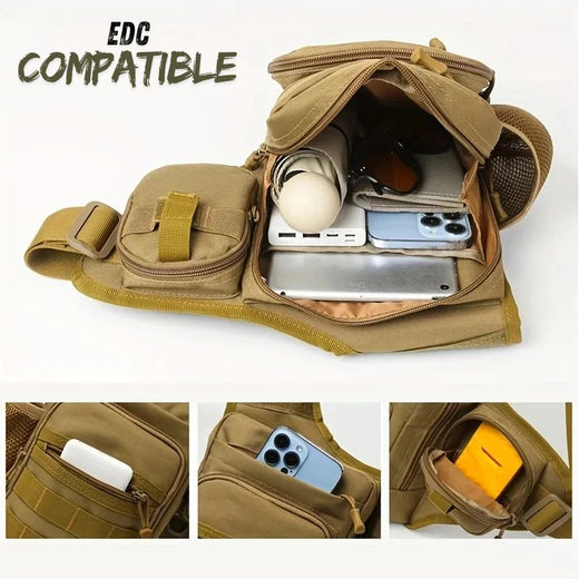 Sac Tactique à Bandoulière – Oxford 600D, MOLLE – 24 x 17 x 7 cm, Imperméable | Pour EDC, airsoft et outdoor – vue 4