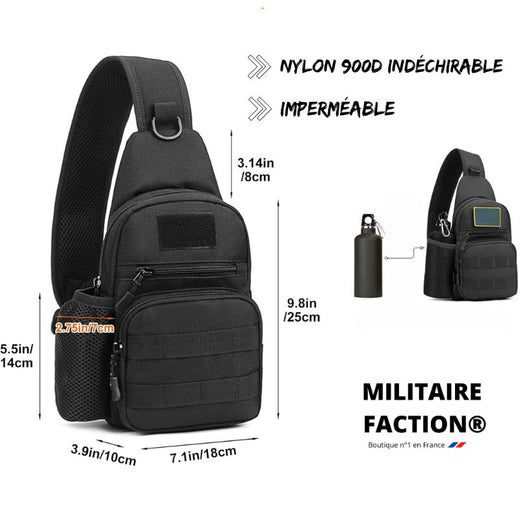 Sacoche Militaire – MOLLE – 25 x 20 x 15 cm, Nylon | Pour EDC, airsoft et outdoor – vue 3