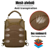 Sacoche tactique militaire avec dos rembourré en mesh respirant