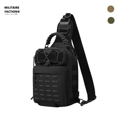 Sacoche Tactique Militaire – Nylon 1000D, MOLLE – 21 x 13 x 25 cm, Imperméable | Pour EDC, airsoft et outdoor – BLK ( Noir ) – vue 1