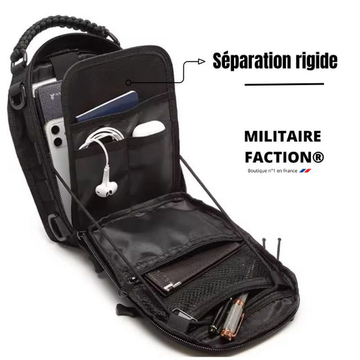 Sacoche Tactique Militaire – Nylon 1000D, MOLLE – 21 x 13 x 25 cm, Imperméable | Pour EDC, airsoft et outdoor – Tan – vue 2